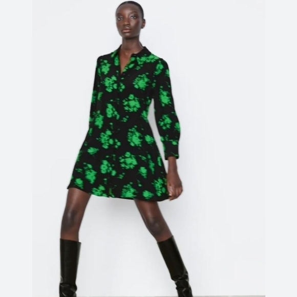 NEW ZARA Nadia Button-front Dress XXL - Picture 1 of 9